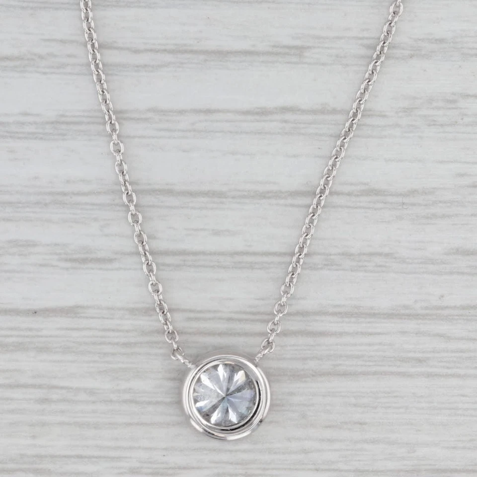 New 1.50ct Lab Grown Diamond Pendant Necklace 14k White Gold 16" 18" E VS1 IGI - Image 2 of 4