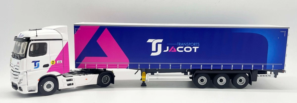 Camion Miniature Eligor 1/43 – Mercedes Actros MP2 Lamberet SR2 Grosdidier – Couleur Bordeaux/marron