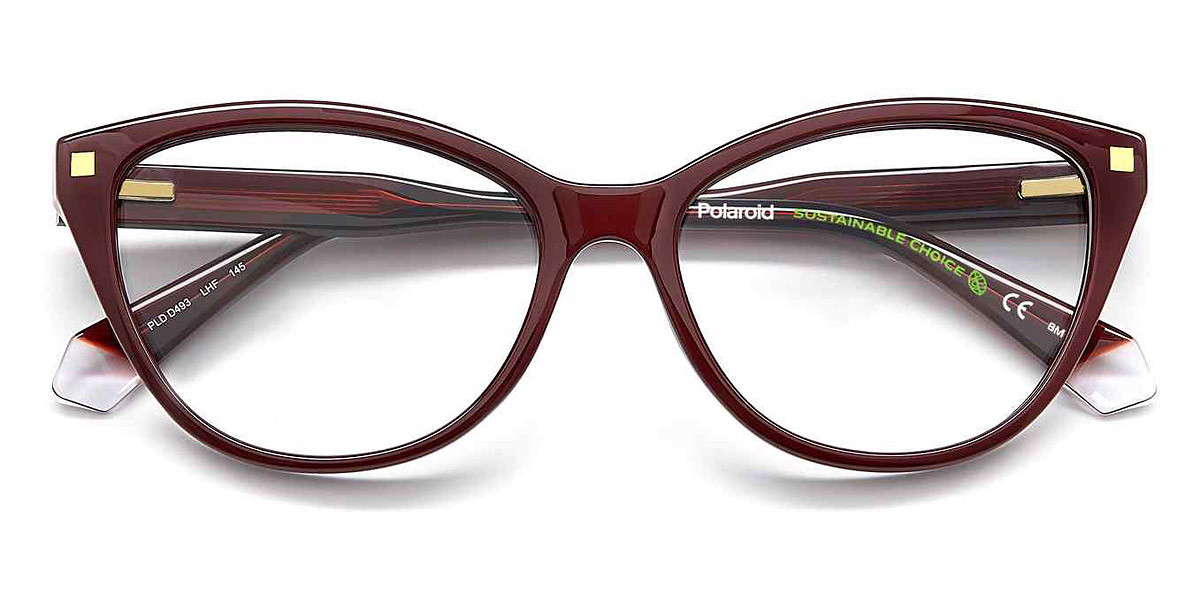 Polaroid Burgundy Acetate Glasses Women\'s (Frames) Polaroid Burgundy Acetate Glasses Women\ main image 3