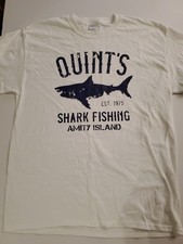 Jaws Quints Shark Fishing Amity Island T Shirt Size Large Movie
