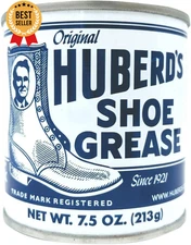 Huberds Shoe Grease 7.5oz Leather Conditioner Waterproofs Boots Bags Belts