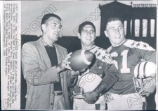 1964 College All Star Coach Otto Graham & George Mira & Mike Reilly Press Photo