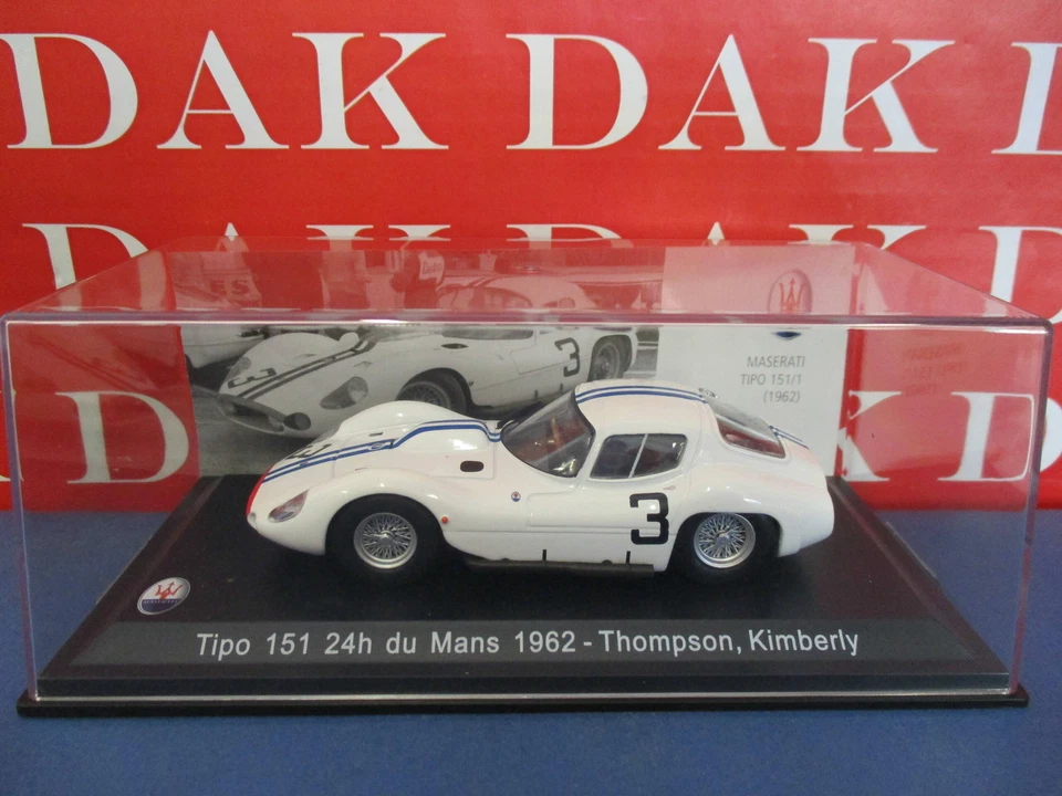 Die cast 1/43 Modellino Auto Maserati Tipo 151 N3 24H Le Mans 1962 Thompson - Immagine 4 di 4