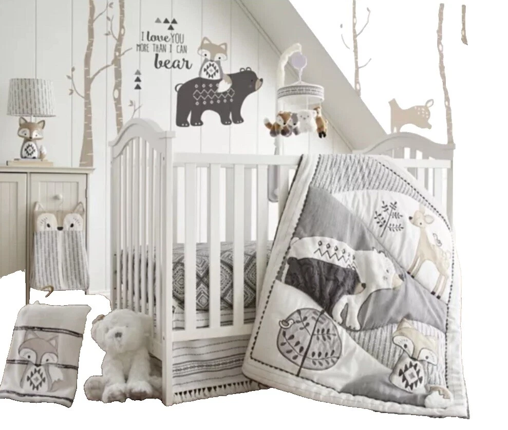 Juegos de Algodón Blanco Ropa de cama de vivero