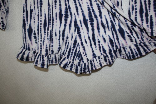 NWT Vintage Havana Long Sleeve Romper Girl's Sz XL Navy Blue Batik Print USA - Picture 2 of 5