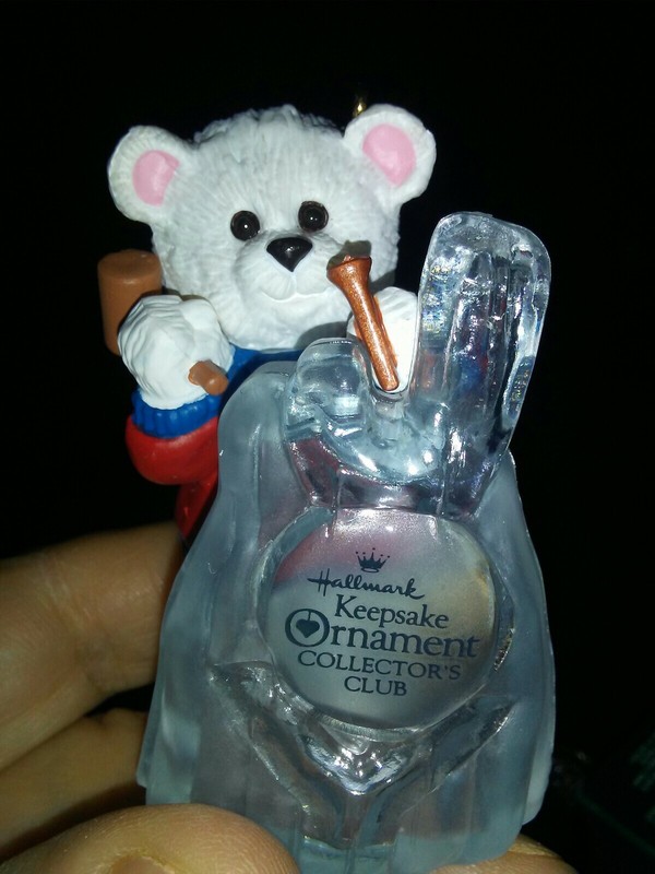 Hallmart Keepsake Ornament Collectors Club Beary Artistic 1991 RARE MIB Bear
