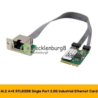 M.2 A+E KEY 2.5G Ethernet LAN Card RTL8125B Industrial Control Card PCI Expres