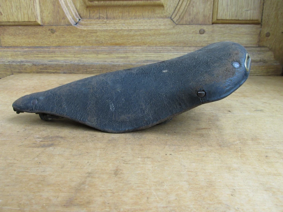 MEILLEURE ANCIEN SELLE DE VELO COURSE CUIR LEATHER RACING BICYCLE SADDLE - Photo 3/4