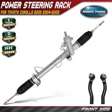 3x Front Power Steering Rack & Pinion & Tie Rod End Kit for Toyota Corolla 03-08