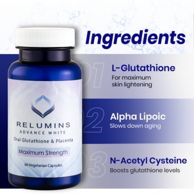 oral glutathione skin lightening 3 Bottles of Relumins Advanced White Oral Glutathione Whitening Formula  Strength for sale online
