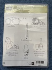 Stampin' Up Making A Point Glasses, Lipstick, Ear Buds, High Heal Shoe