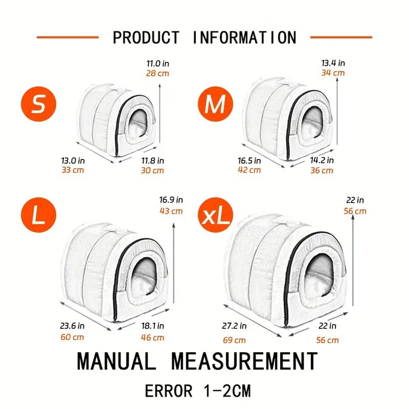 Warm Dog and Cat House Soft Pet Bed Tent House Dog Kennel Cat Bed and