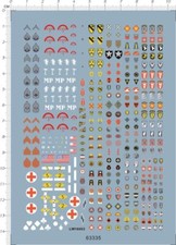 1/16 WWII US AM-WORKS LW16003 Badge Armband Military Insignias Water Slide Decal
