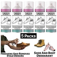 5x Shuu & Boot Deodorant Spray Smell Remover for Foot Neutralizes Odor 250ml