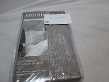 NEW Croscill Euro European Pillow Sham STUYVESANT 26x26 Sand NIP