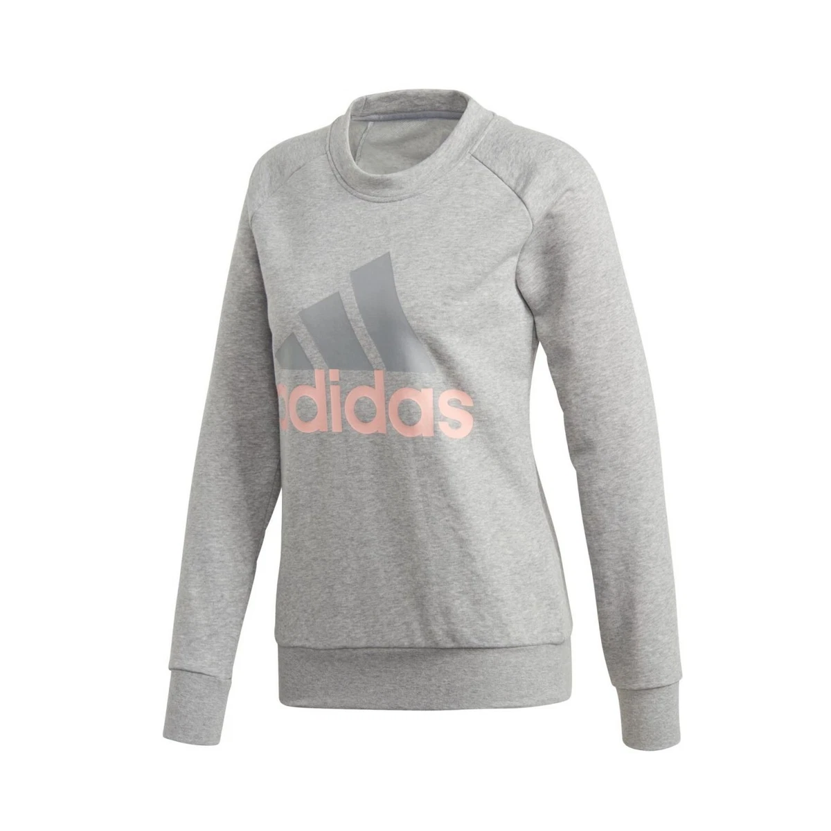 adidas Pullover Damen ESS Lin Sweatshirt Rundhals Sweater grau Frauen  ClimaLite | eBay