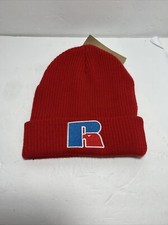 Russell Athletic RED Winter Beanie Hat One Size Fits All NWT