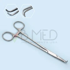 Meeker Artery Forceps Right Angle 7" Full Curved Serrated Jaws Hemostatic Clamp