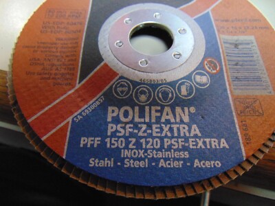 Pferd Polifan PSF-Z-EXTRA PFF 150 Z 120 Flap Disc Grinding 6''x 3/4'' x 7/8'' 60476