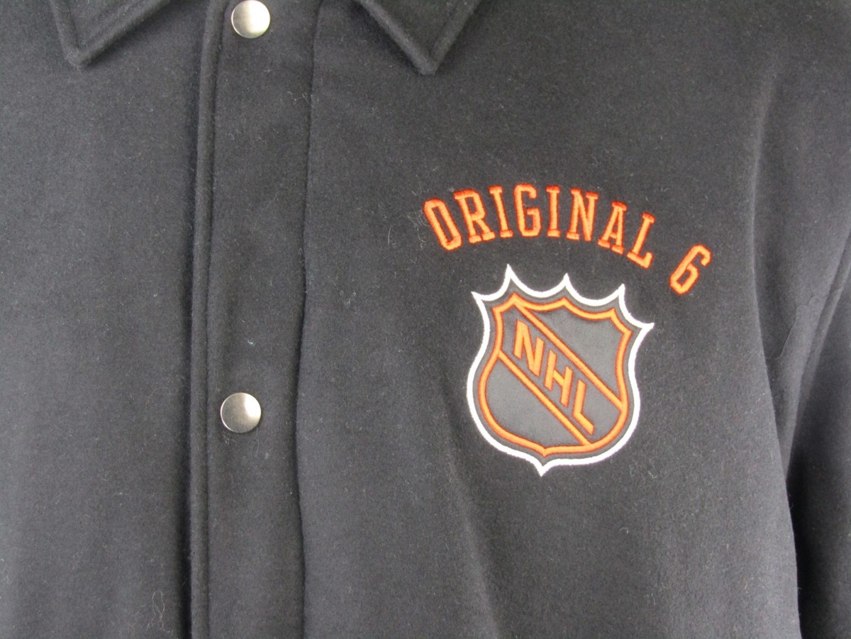NHL Original 6 Men's Wool Blend Embroidered Snap Up Jacket | eBay