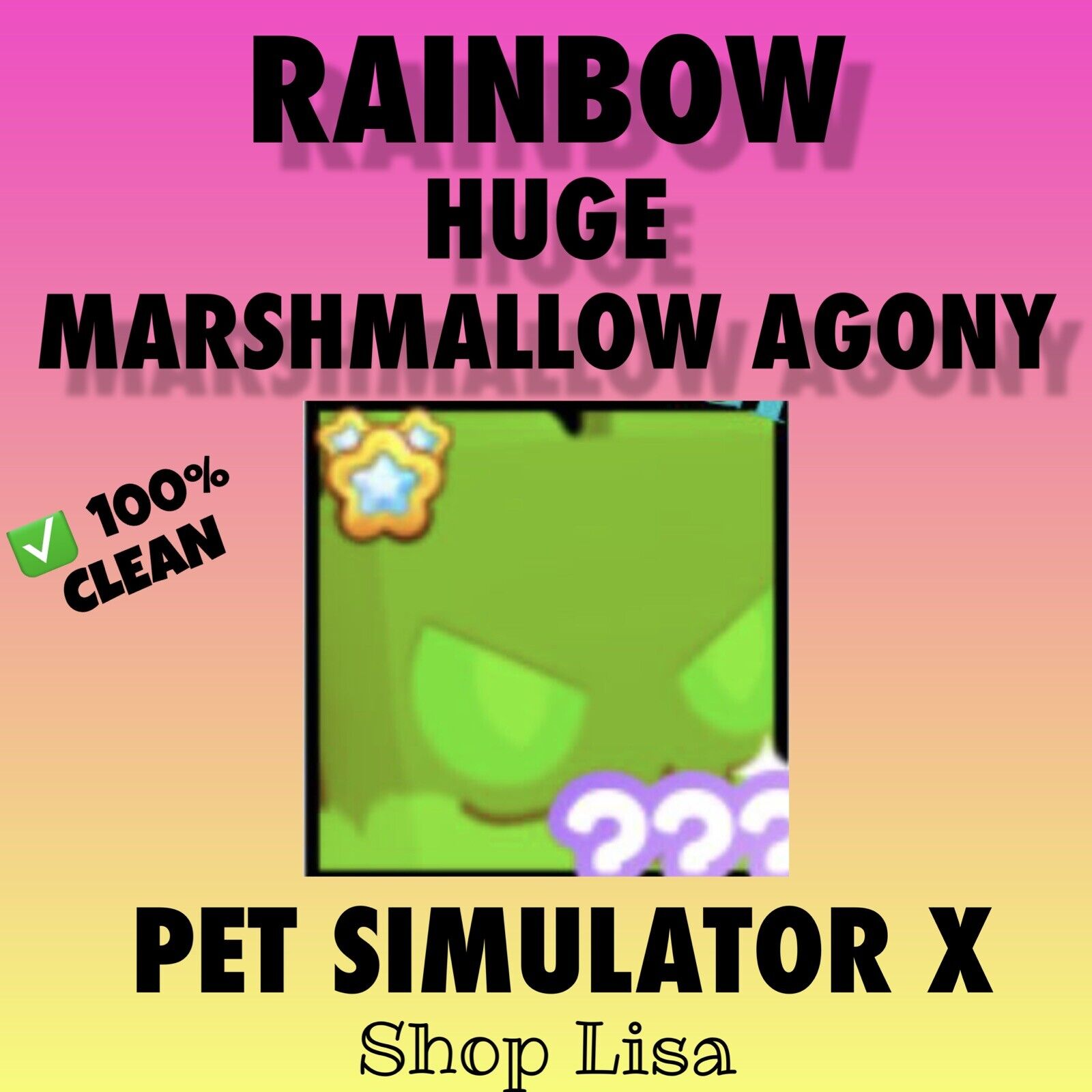 Huge Cupcake ▪️UNTRANSFERRED▪️ PSX Pet Simulator X ✨100% CLEAN + 10 BILL💎