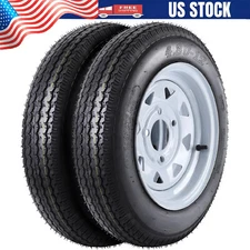 2 Pack 4.80-12 480-12 480 12 Trailer Tires Load Range C 4 Lug 6-Ply Trailer Tire