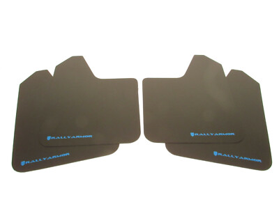 Rally Armor Universal Basic Mud Flaps Black with Blue Logo Car/Truck/SUV ALL NEW