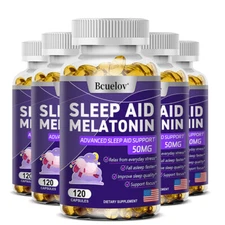 Melatonin Plus Sleep Aid 50MG, Fall Asleep Fast and Stay Asleep, Sleeping Pills
