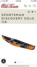 Old Town Sportsman Discovery Solo 119 Fishing Canoe Hybrid Kayak. Color Is Gone