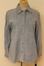 Womens Style&co. New W/tags Baby Blue Suede/leather Jacket Sz M