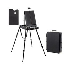 Falling in Art 4 Legs French Easel - Portable Plein Air Studio Easel Stand wi...