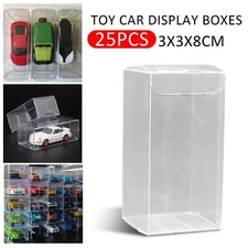 For 1:64 Scale 25pcs Clear Model Toy Car Display Box Show Storage Case Dustproof