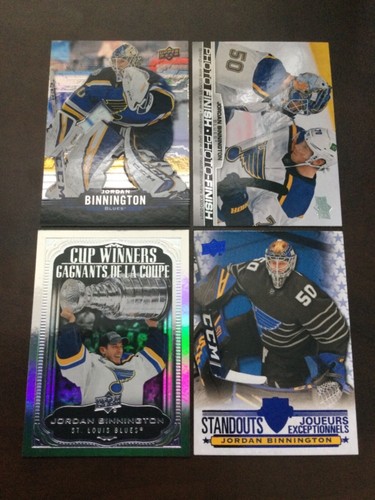 Jordan Binnington St Louis Blues 4 Card Lot Tim Hortons Photo 