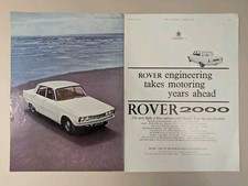 Rover 2000 Original 1963 Double Page Magazine Advert