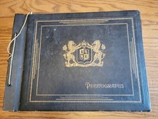 LARGE USED ANTIQUE PHOTO ALBUM BABY BOOK RARE VTG