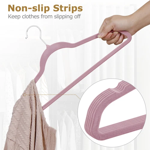 100 PCS Non-slip Clothes Hangers Suit Hangers Space Saving Home Organization - Picture 18 of 47