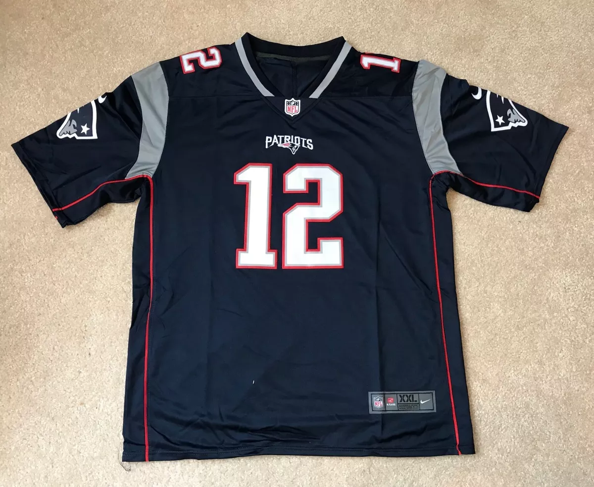 Nike Patriots 12 Tom Brady Nike Gridiron Gray Limited Jersey, Email me at  ma*****@*****