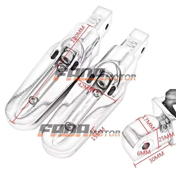 Rear Foot Pegs Footrest for Yamaha Road Wild Royal Star XV1600 XV1700 96-14 097 Foto 3 de 4