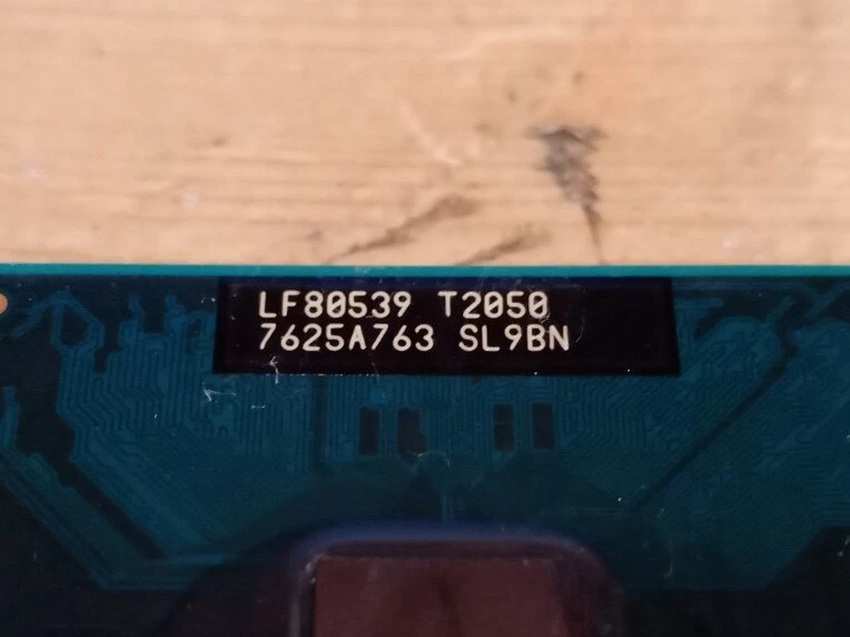 Processeur Intel Core 2 Duo Mobile T2050 1.60GHz 2Mo 533MHz Socket M SL9BN - Photo 2/2