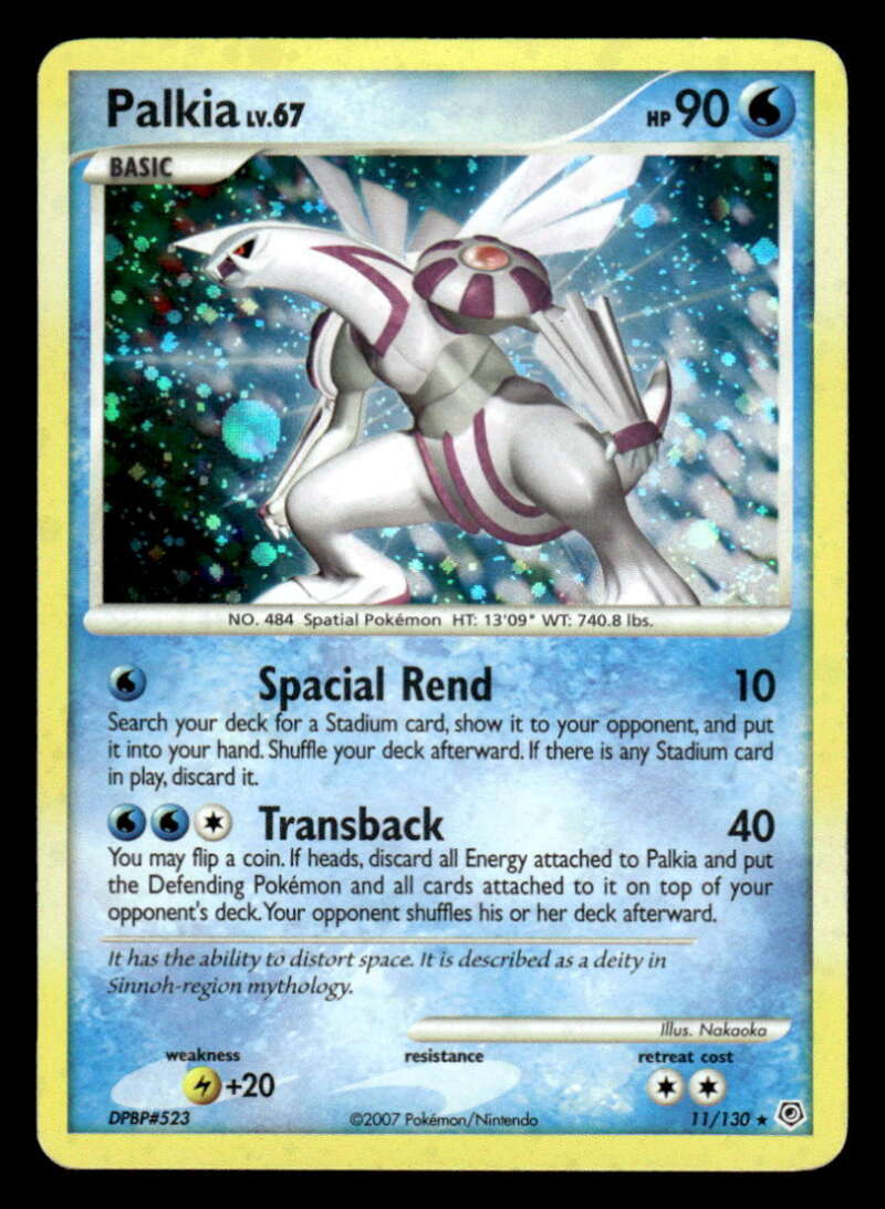 2007 Pokemon Diamond & Pearl Palkia Holo #11 JX3565