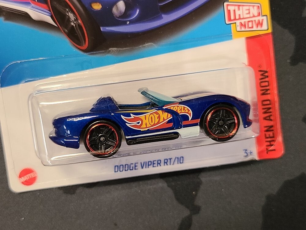 Hot Wheels Dodge Viper RT/10 – 'Then And Now' Serie 3/10 – Short Card, Blau, Mattel 2022