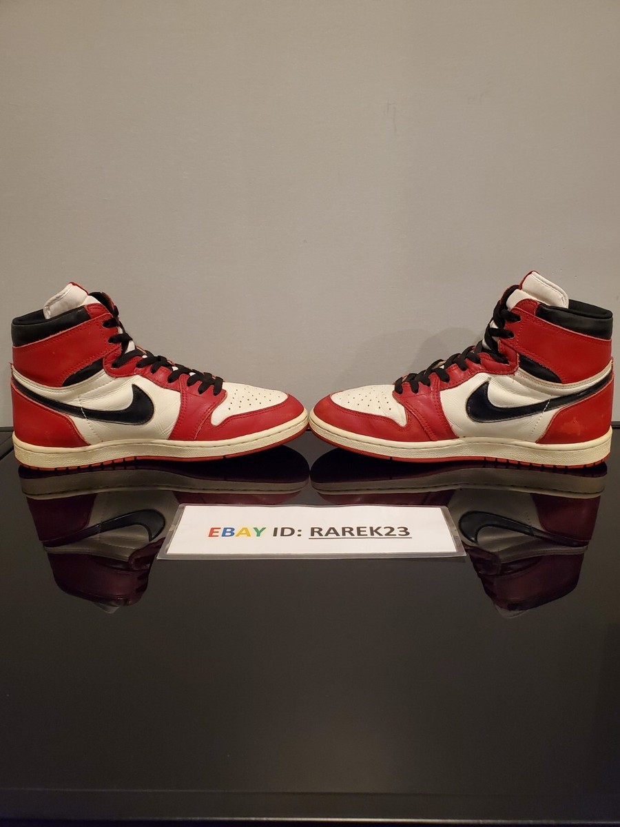 1985 Original Air Jordan 1 Chicago Nike Vintage OG Size 10.5 dunk