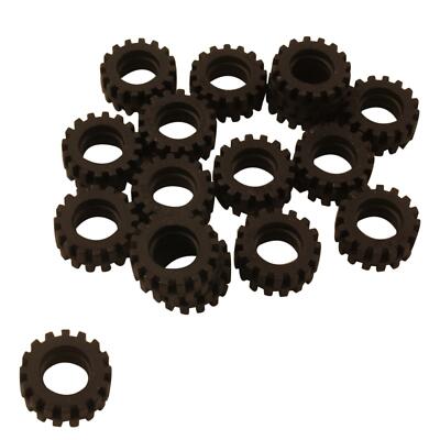 16 NEW LEGO Tire 15mm D. x 6mm Offset Tread Small  Black
