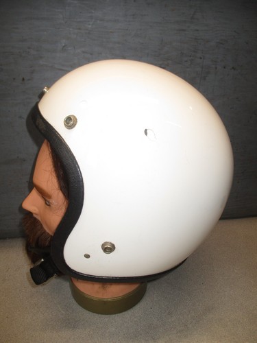 SAFETECH PRO OPEN FACE HELMET 1974 WHITE MOTORCYCLE ATV MX AHRMA SZ-L VTG - Picture 3 of 8