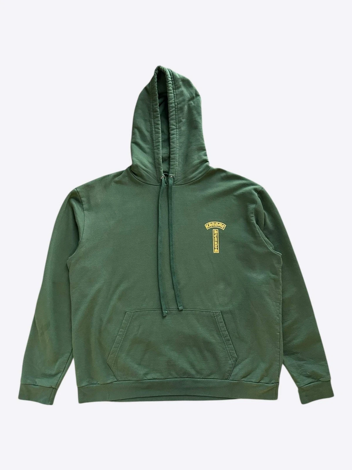 Chrome Hearts Green & Yellow T-Bar Logo Hoodie