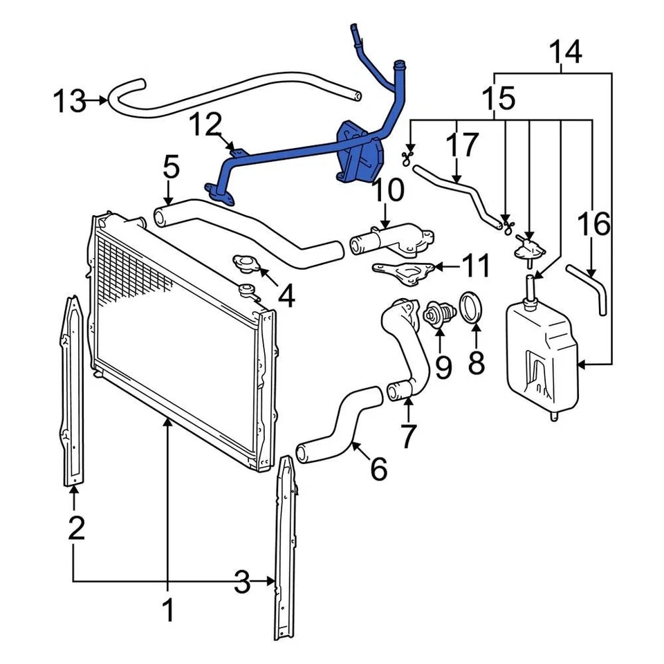 For Toyota Tacoma 1995-2004 Toyota 1626862060 Engine Coolant Bypass Pipe - Image 2 of 4