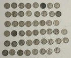 1940’s 10C Roosevelt Dimes- Lot Of 50 90% Silver