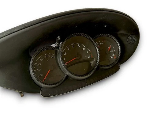 Gloss Carbon Fiber Dashboard Dial Gauge Rings Bezel Trim for Porsche 986 Boxster