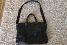 TUMI Leder Business Laptoptasche Schwarz Akte...