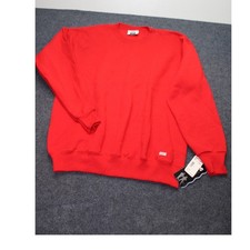 Vintage 90's Lee Heavyweight Red Crewneck Sweatshirt Made in USA Deadstock XL